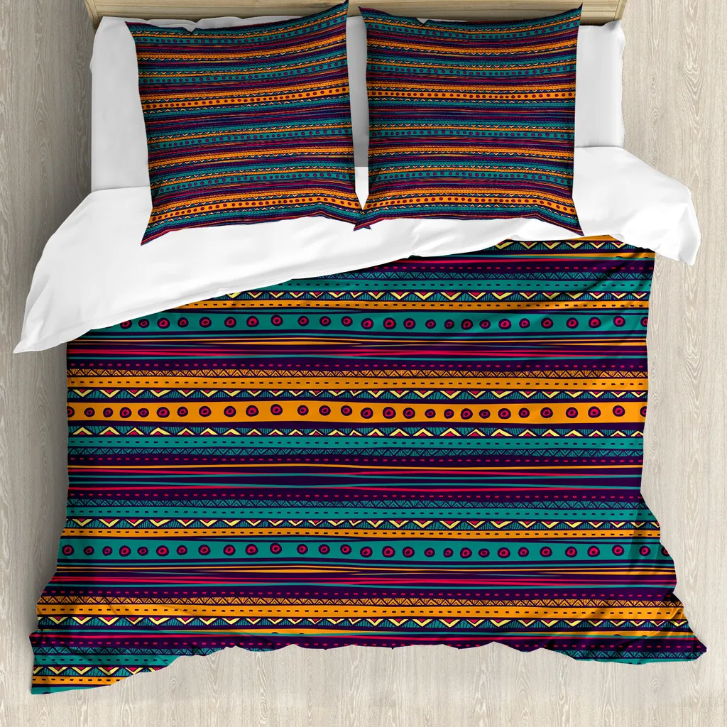 ABAKUHAUS Copripiumino 200x200 Tribale Azteco Antiacaro Prugna