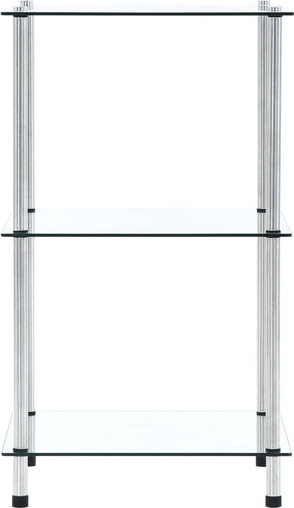vidaXL Police se 3 policemi Transparent 40x40x67 cm Tvrzené Obrázek produktu 