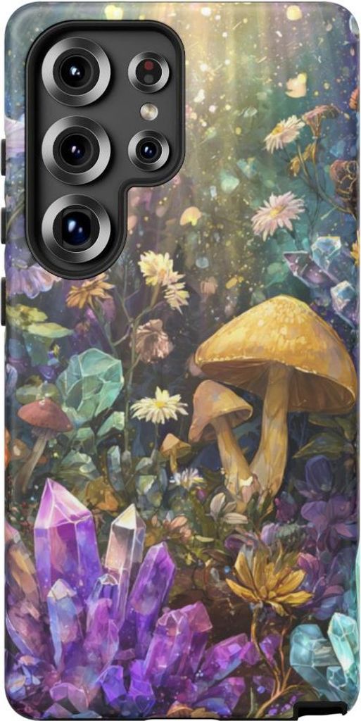 Magische Kristalle und Pilze – Hülle Kompatibel mit Samsung Galaxy S25 Ultra