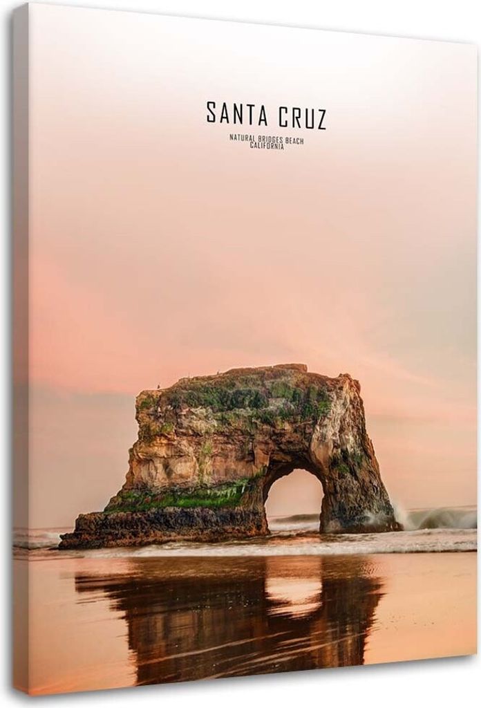 Leinwandbild santa cruz 80x120 cm Feeby rosa wandbild bereit zum aufhängen