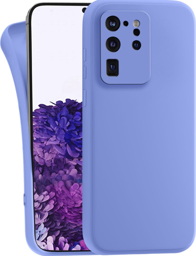 Hülle für Samsung Galaxy S20 Ultra - Handyhülle mit Kameraschutz Cover aus Silikon in Blau