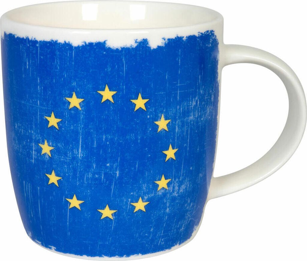 Könitz Becher Vintage Flag Europa, Tasse, Kaffeebecher, New Bone China, Bunt, 350 ml, 11 7 275 2658
