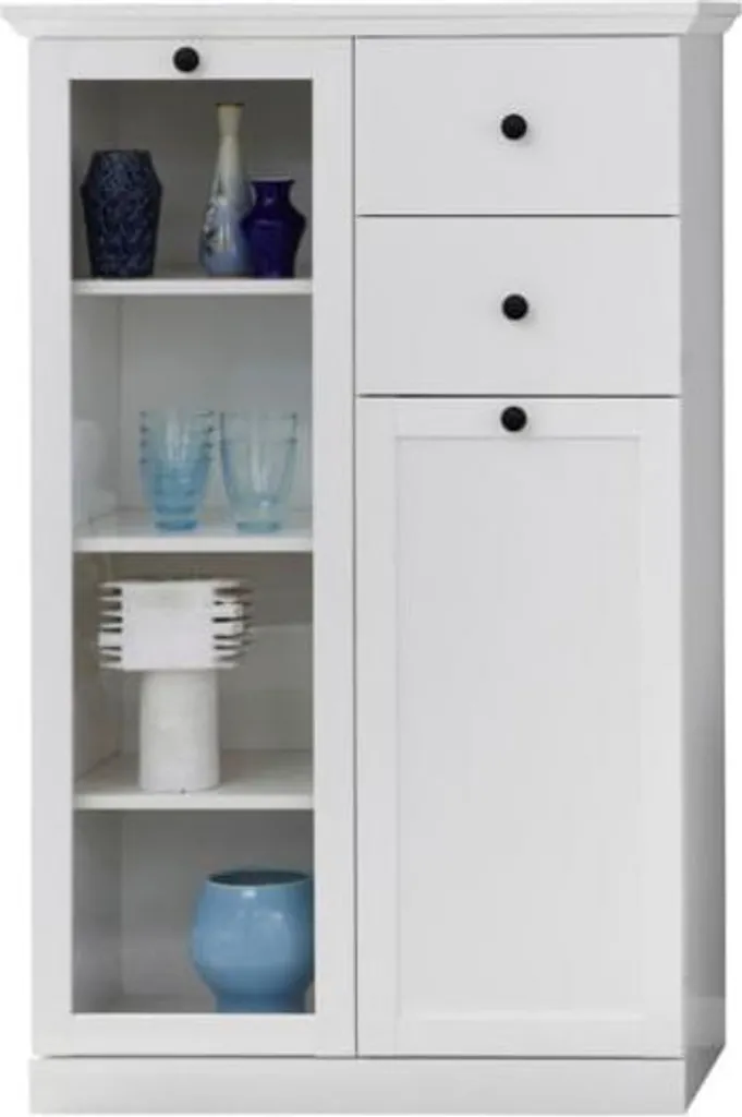 Buffet bas Brandson en métal anthracite : Buffet de rangement polyvalent