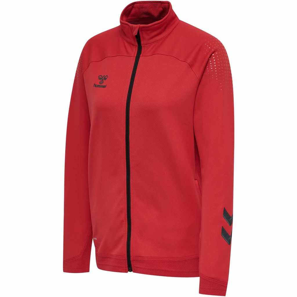 hummel hml LEAD WOMEN POLY ZIP JACKET - TRUE RED - 2XL