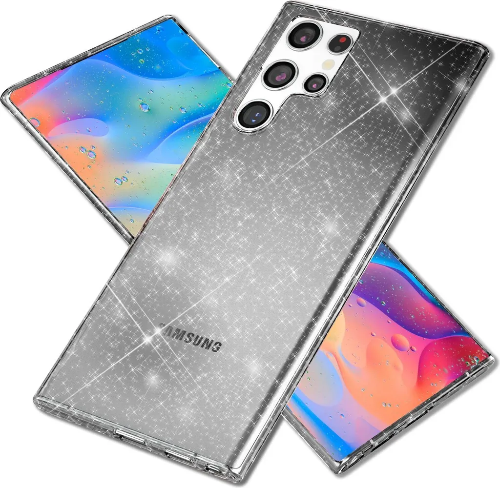 Cover NALIA Glitter Samsung S22 Ultra: Protezione Scintillante e Sottile