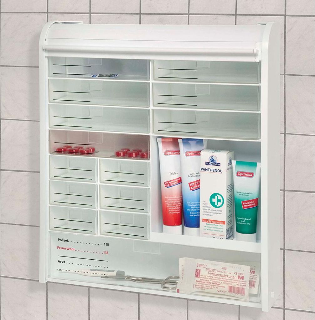 Apothekenschrank mit Schloss 42 x 48 x 10 cm