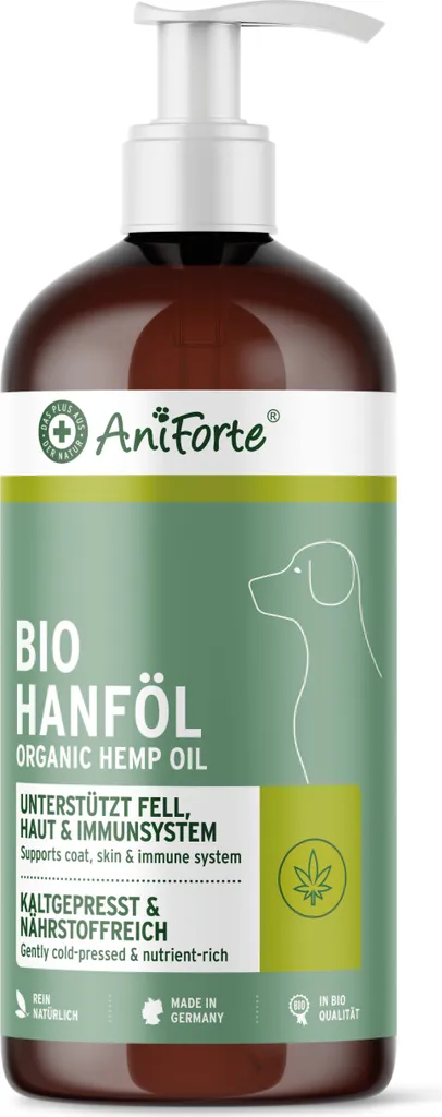 Huile de Chanvre pour Chevaux et Chiens 1L - Vitalité et Équilibre BARF