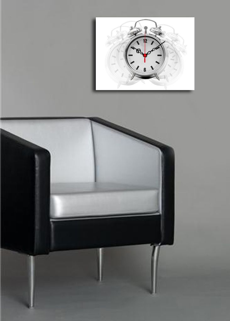 Opviq, 3040CS- CLA1627, Bunt, Wanduhren, 30 x 40, 100% Wildleder -Leinwand