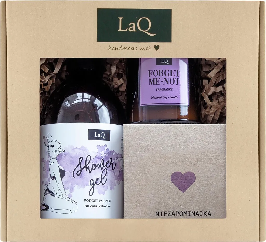 Coffret Cadeau Soin Corps avec Gel Douche Beurre et Bougie Parfumée