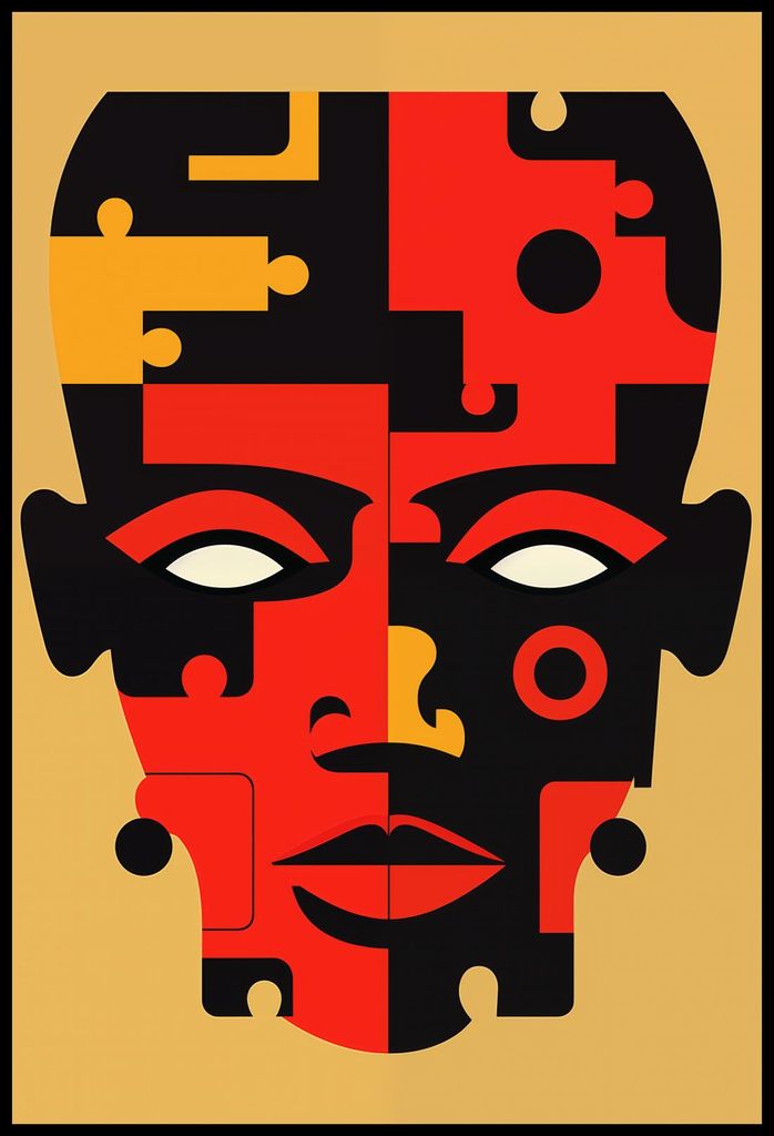 Plakat 61x90,5cm Puzzle der Identität