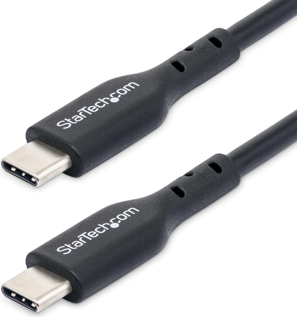 StarTech.com 2m (6ft) USB C Charging Cable, USB-C Cable, USB 2.0 Type-C Laptop Charger Cord, 60W 3A Power Delivery, TPE Jacket, USB-C Data Transfer...