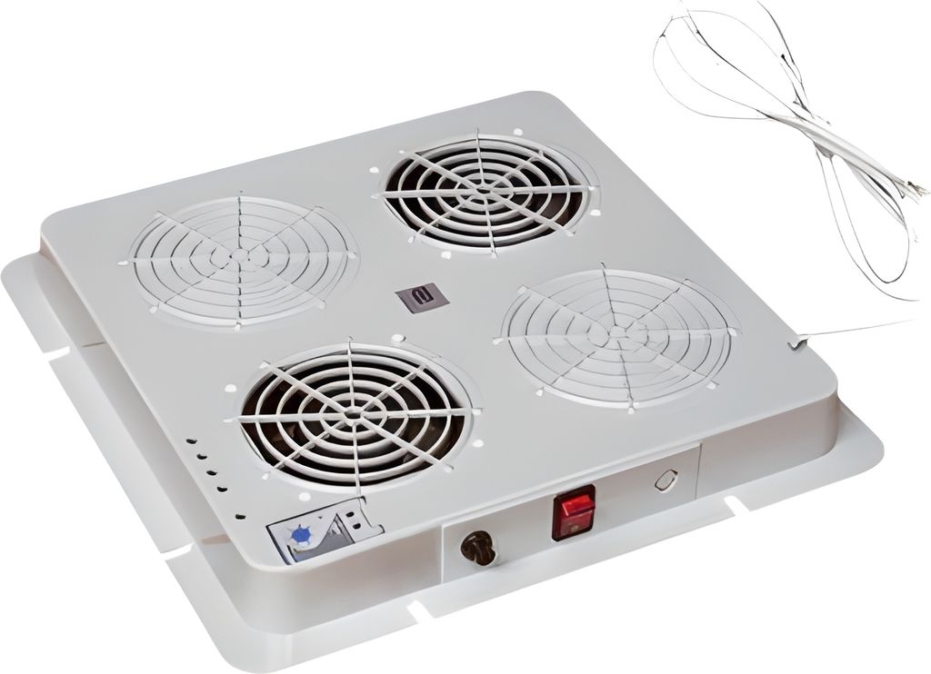 EFB Dachlüfter 2-fach, inkl. Thermostat, RAL9005 für Schrank
