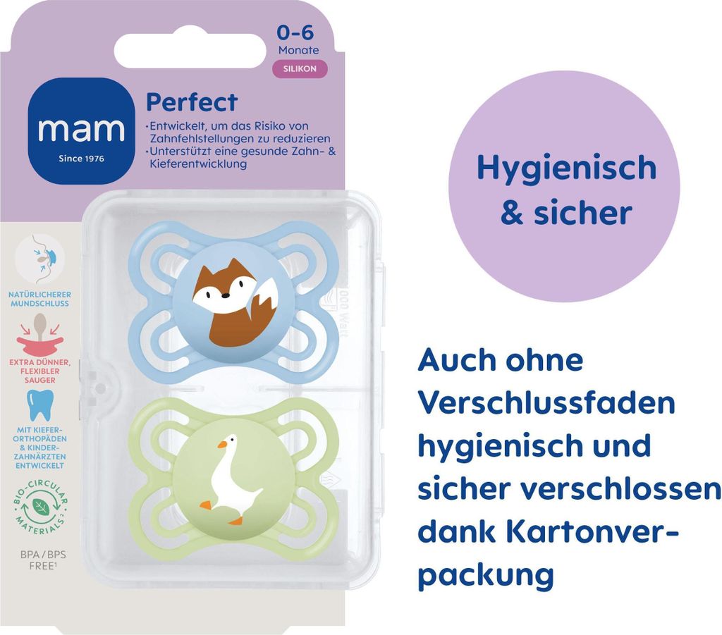 Perfect Silikon 0-6 "Fuchs/Gans" 2 Stck