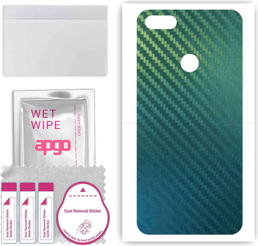 apgo Rückseite Schutzfolie, Skin, kompatibel mit Motorola Moto E6 Play, Hinten Displayschutzfolie aus Vinylfolie, kratzfest, einfache Montage - Ko...