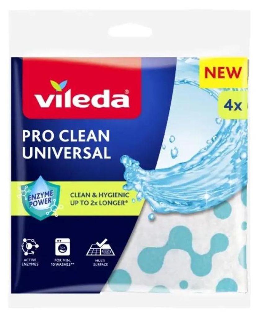 Vileda Pro Clean Universaltuch mit Enzymen, 4 Stück Produktbild 