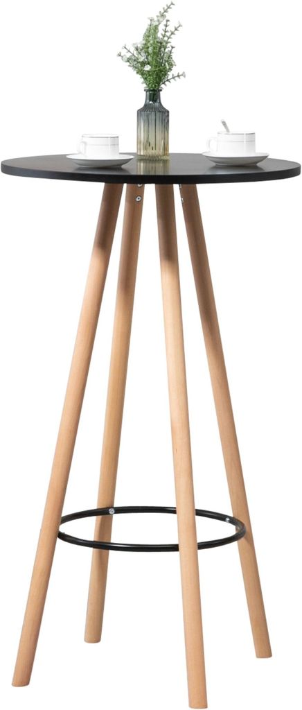 CLP Stehtisch Livia rund natur/schwarz Produktbild 