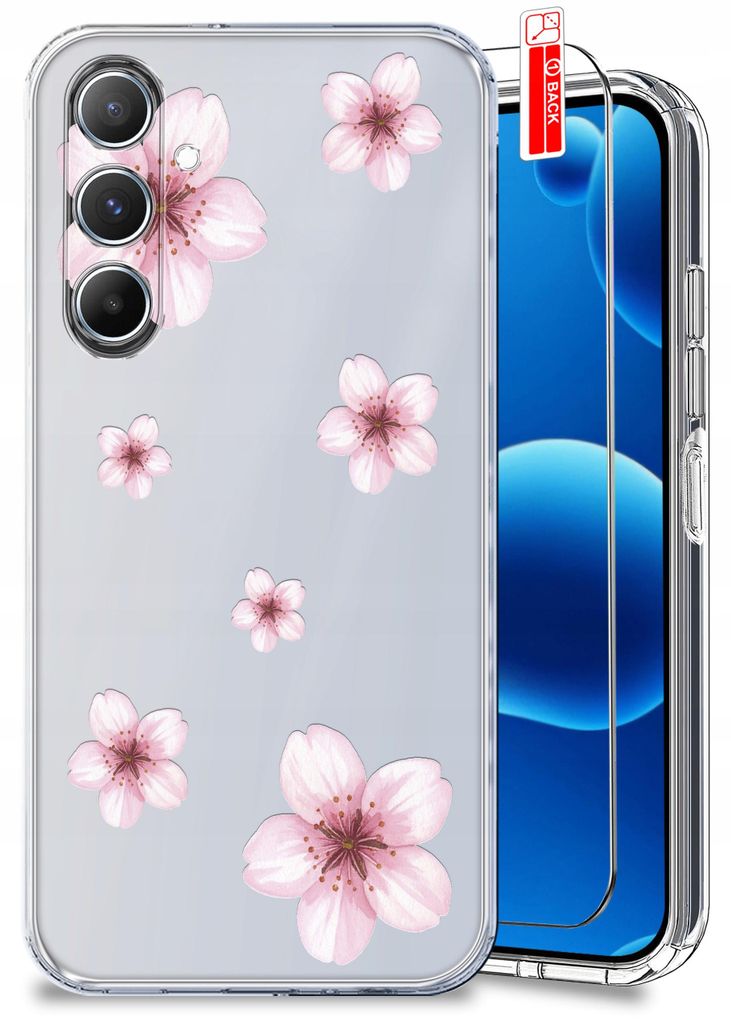 Hülle für Samsung A17 5G – Frühlingsmotive, Frühlingsblumen, durchsichtige Hülle + Displayschutzfolie