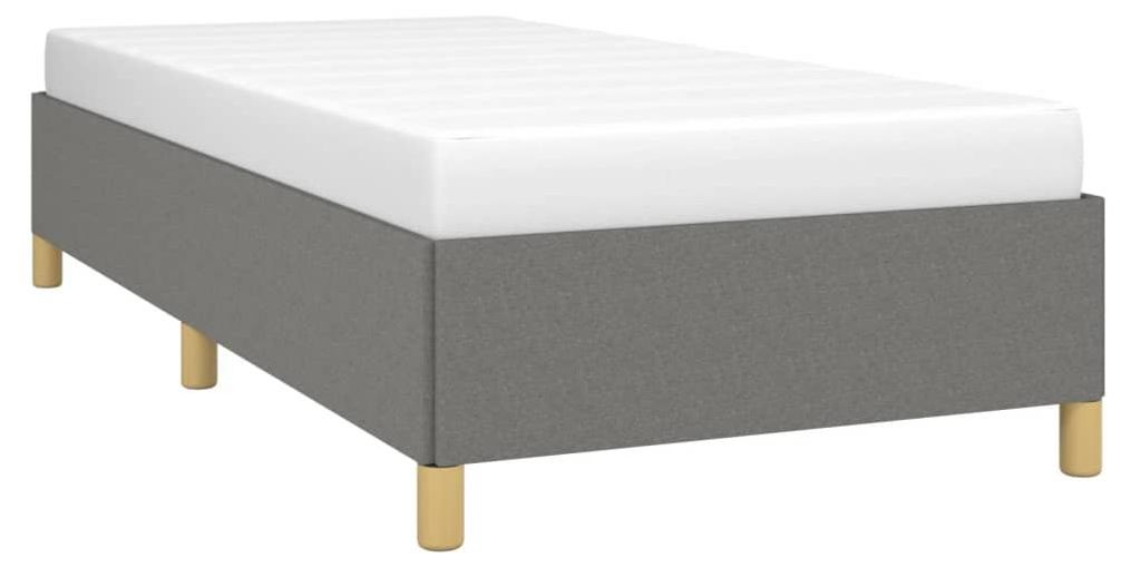 vidaXL Rám postele bez matrace tmavě šedý 100x200 cm látka Obrázek produktu 