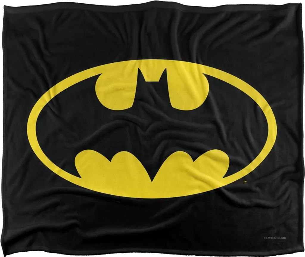 Couverture Batman Logo TV18673 - Idéal pour Canapé et Soirées Cinéma DC