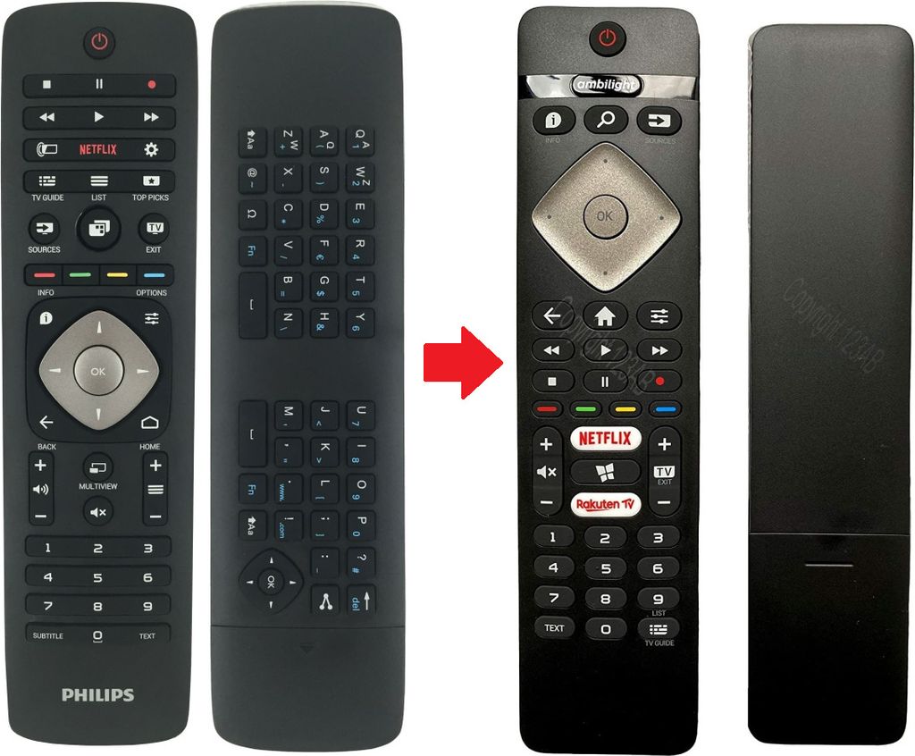 Ersatz Fernbedienung Philips YKF352-003 | YKF354-001 | YKF354-004