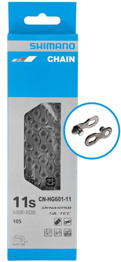 SHIMANO CN-HG601-11 GRX chaîne de dérailleur, 138 maillons, Image du produit 