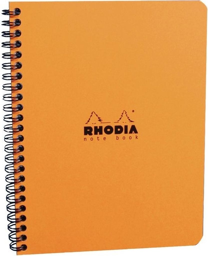 Rhodia 5x Spiralbuch Notebook A5+, 80 Bl liniert 80g, abtrennbar Orange 193468C