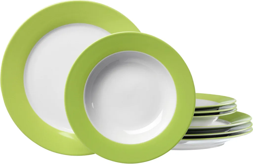 Set 8 Piatti DOPPIO Ritzenhoff & Breker Verde - Porcellana Tedesca