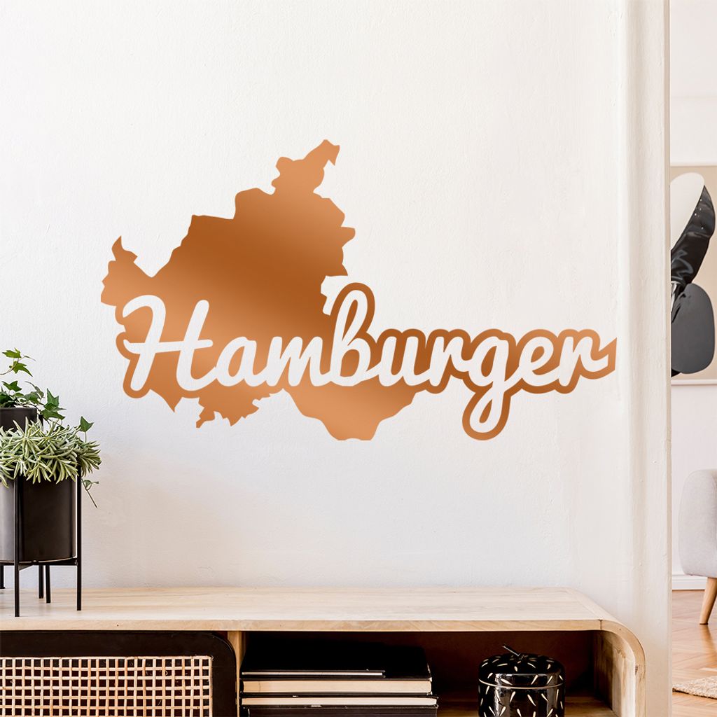 Hamburger Herkunft Wandtattoo Wandaufkleber Wall Sticker - Dekoration, Küche, Wohnzimmer, Schlafzimmer, Badezimmer
