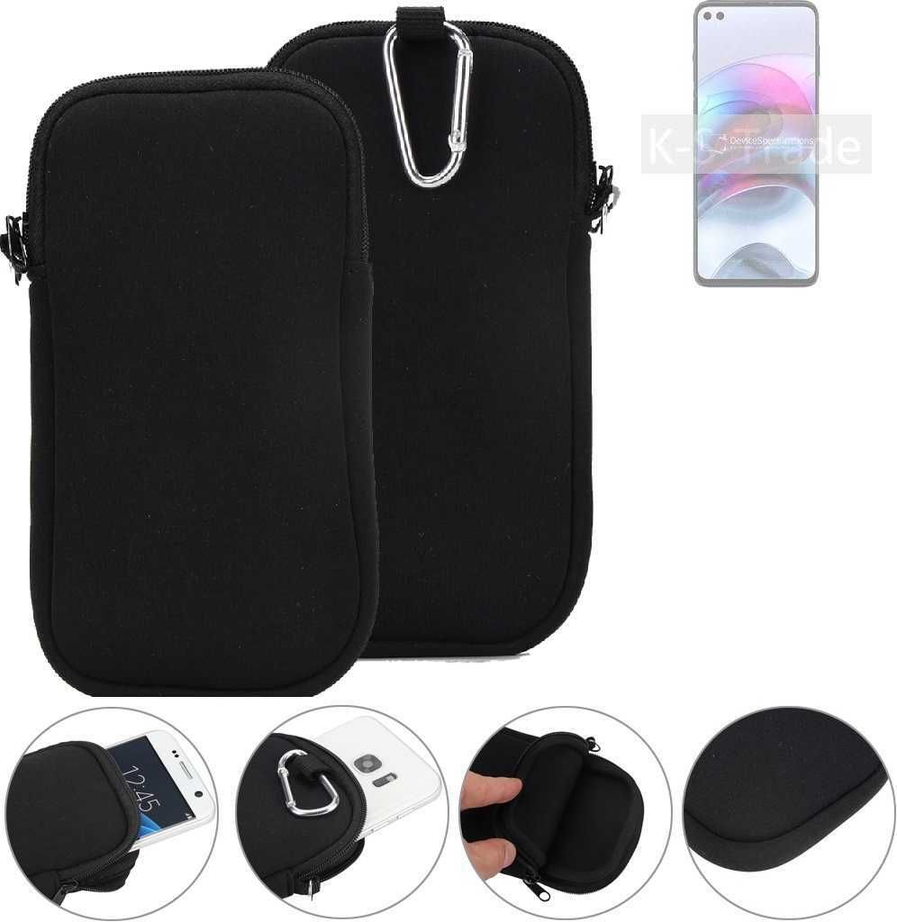 K-S-Trade Neopren-Hülle Handyhülle kompatibel mit Motorola Edge S Schutzhülle Neoprenhülle Sleeve Schutz-Hülle Gürtel Tasche Case Holster