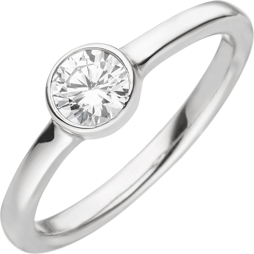 Gr. 58 Damen Ring 925 Sterling Silber 1 Zirkonia Silberring