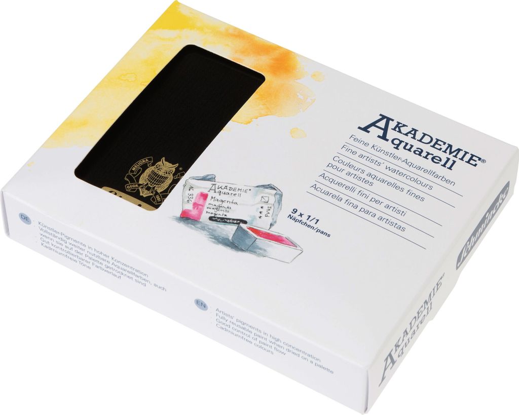 Schmincke AKADEMIE Aquarell Metallkasten 9 x ganze Näpfchen 75 789 097