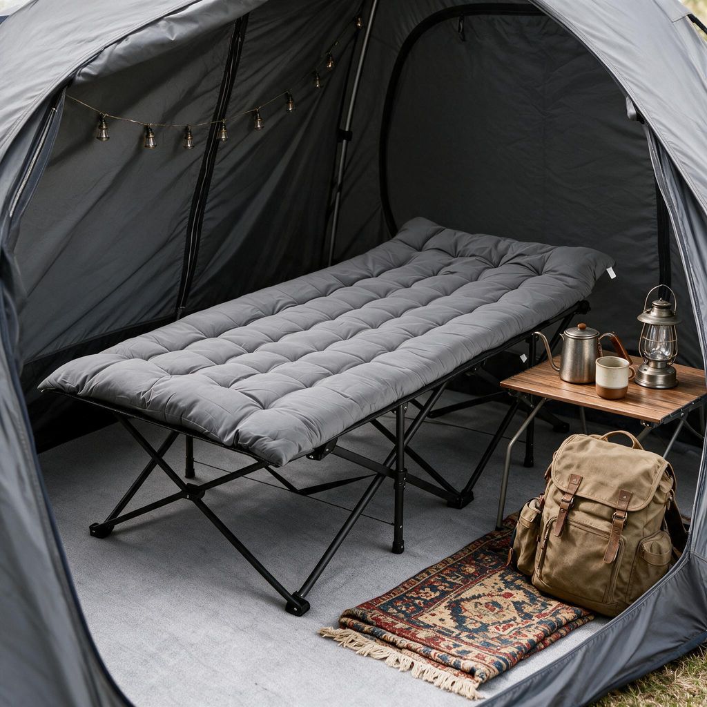 Sekey 202 x 80 x 45 cm XXL Tragbares Feldbett mit Matratze