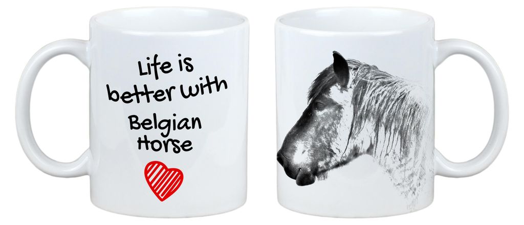 Belgisches Pferd - Tasse mit Pferd, Tasse mit Bild, personalisiertes Geschenk der Marke Art-Dog