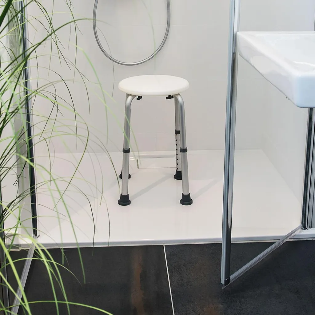 Tabouret de baignoire M-1020 assise ronde antidérapante et robuste