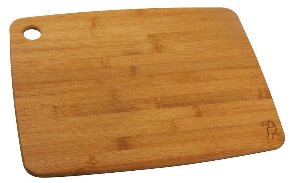 Planche apéritif et collation en bambou marron avec toucan gravé 1 pce