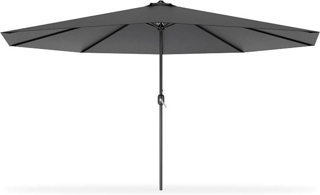 350 cm aluminium parasol met handkurbel, UV-bescherming 40+ Productafbeelding 
