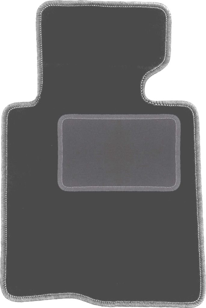 Fahrerfußmatte Velours graphit passend für BMW 3 E46 (2000-2007, Cabrio) – mit Befestigungen – passgenau