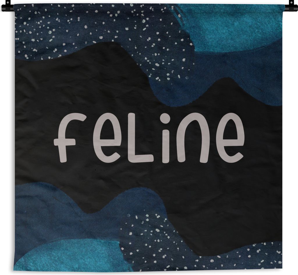 MuchoWow Wandteppich Wandbehang Feline - Pastell - Mädchen 150x150 cm Tapisserie Dekoration Wandtuch - Wohnaccessoires - Modernes