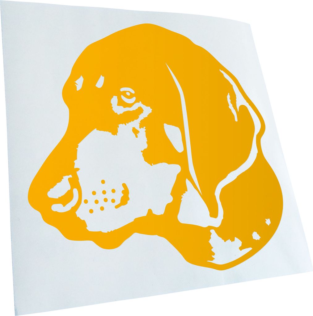 Kiwistar - Autoaufkleber - Black and Tan Coonhound Hund - Gelb - 60x60cm - Aufkleber für Auto, Laptop, Fahrrad, LKW, Motorrad mehrfarbig JDM Decal...