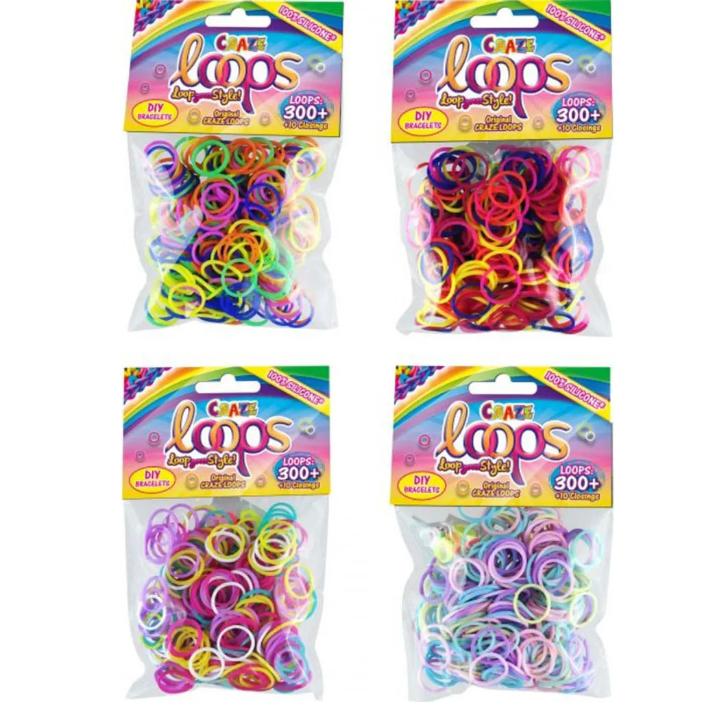 Ricarica Craze LOOPS 300 Pezzi - Elastici Professionali in Silicone - 1