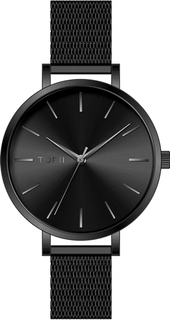 Montre de luxe pour femme en noir Fashion au design épuré et sophistiqué