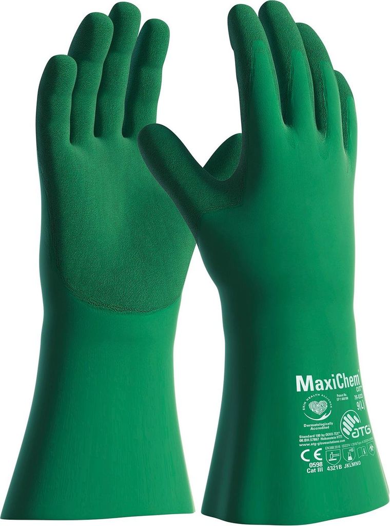 ATG MaxiChem Cut? Chemikalienschutz-Handschuhe (76-833) 8, grün/grün