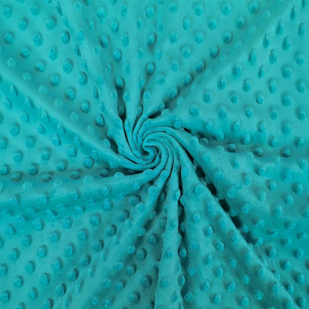 Hochwertige Minky-Stoffzuschnitte Tiny - 1m - Türkis | by Craft Loom