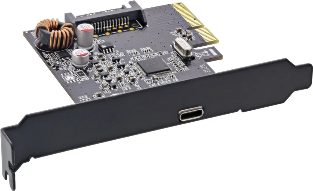 Scheda di interfaccia InLine® 76660F, PCIe x4, USB 3.2 Gen.2x2, 1x USB Type-C, incl. staffa per slot a basso profilo - 1