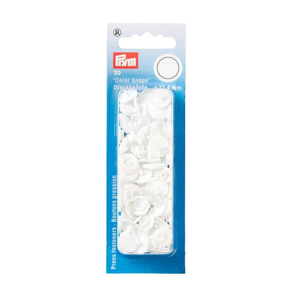 Prym volné šití barevné patentky kulaté 12,4 mm bílé Obrázek produktu 