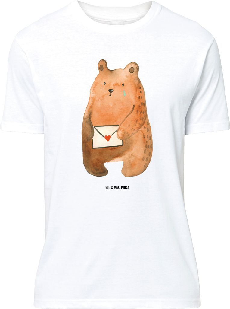 Mr. & Mrs. Panda Größe M T-Shirt Bär Vermissen - Weiß - Geschenk, Herren, Tshirt, Freundin, Liebeskummer, Reise, Freund, Verreist, Unglücklich...