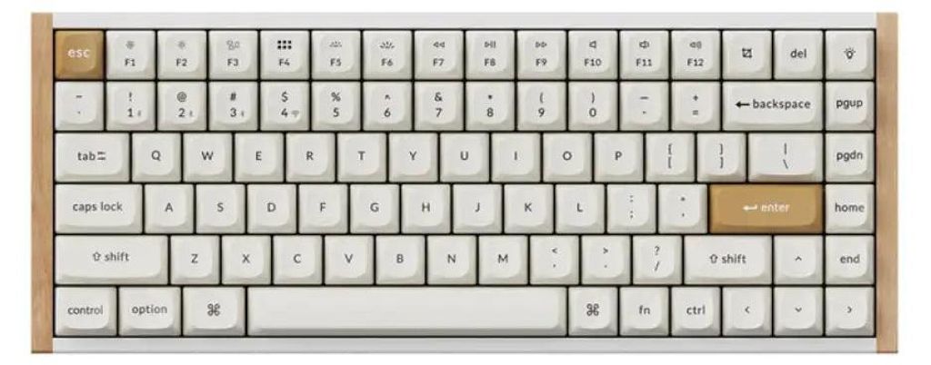 Keychron K2 HE, 75%, Kabelový a bezdrátový, USB + RF Obrázek produktu 