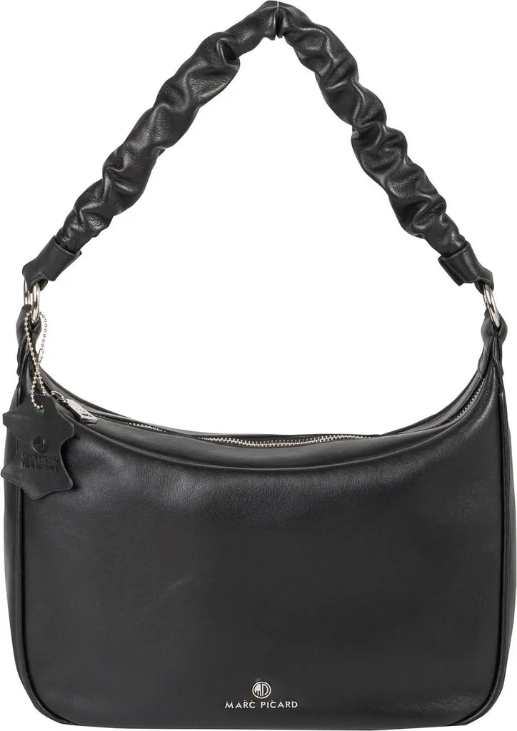 Marc Picard Umbria sac à épaule en cuir noir avec nœud élégant pour femme