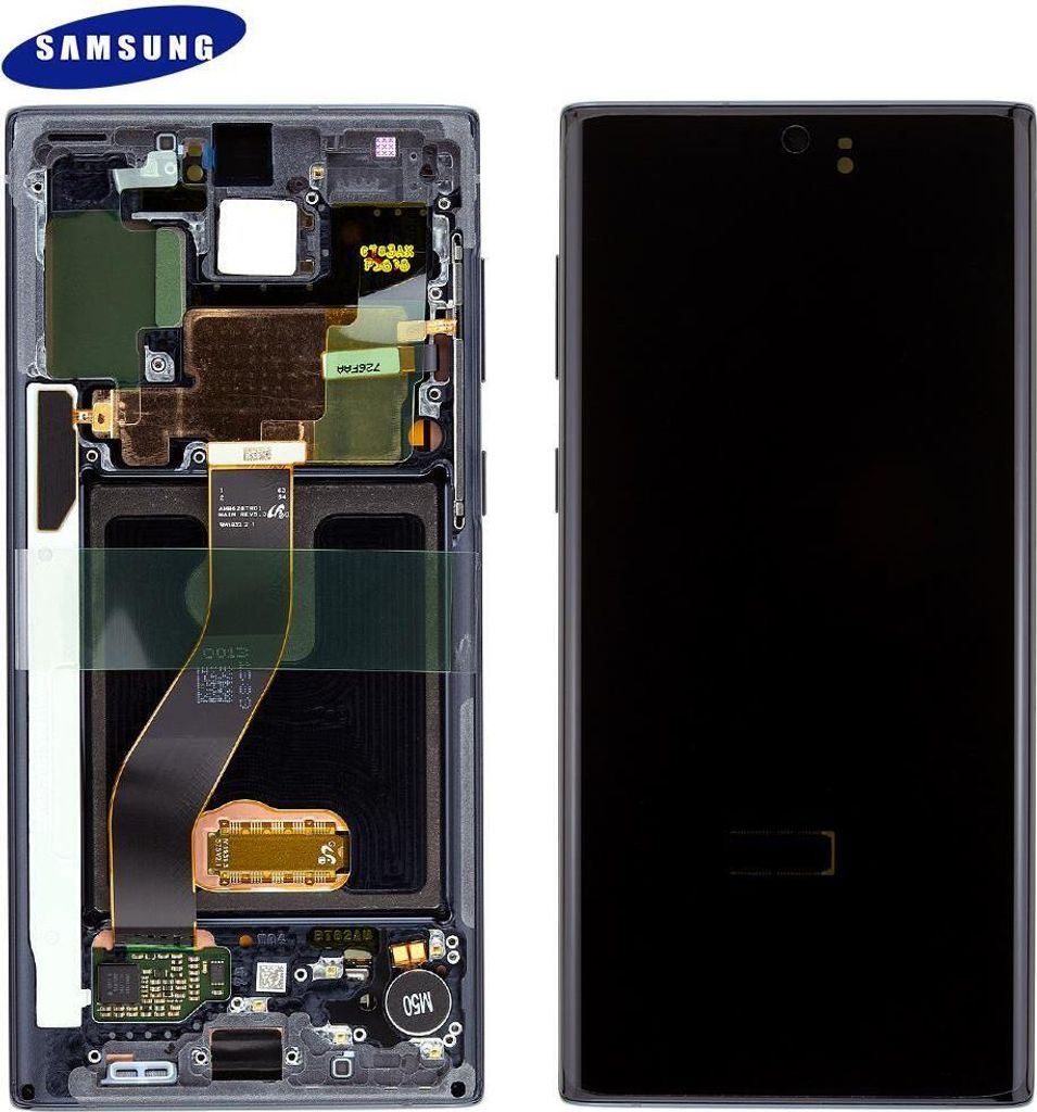 Original Samsung Galaxy Note 10 SM-N970F GH82-20818A LCD Display Touch Screen Bildschirm Glas (Service Pack) Schwarz
