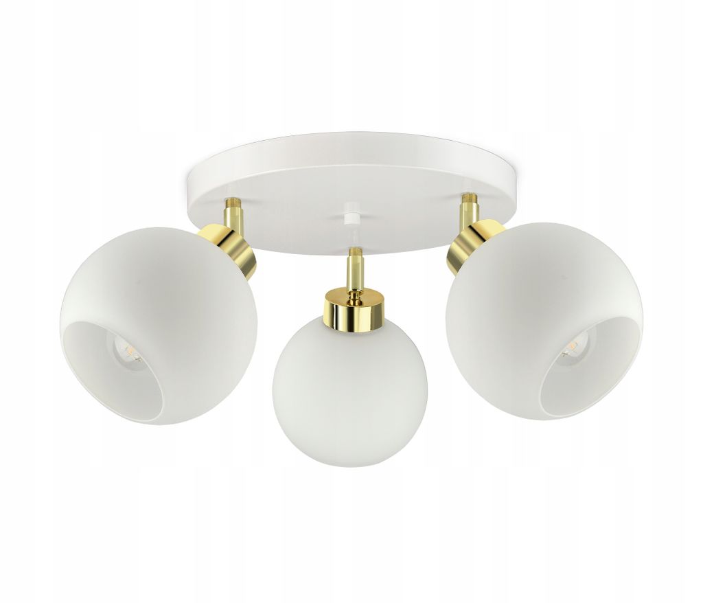 Lampa Wisząca Sufitowa Żyrandol Biała Szklane Kule White Zdjęcie produktu 